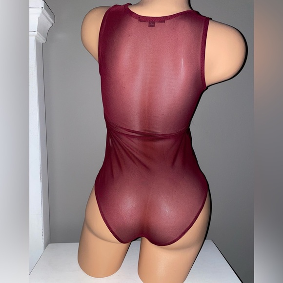 Lace & Mesh Bodysuit Small - Picture 2 of 5